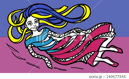 Colorful Abstract Flowing Figure Surreal Vector Editorial Fashion Art Publications Colorful Abstract Flowing Figure Surreal Vector Editorial Fashion Art Publications 140677848
