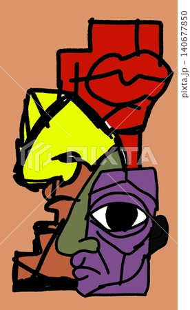 Abstract Geometric Faces Diversity Concept Vector Corporate Inclusion Design 140677850