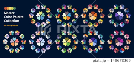 Neutral and pastel, cool and warm hue tone colors harmony palette swatches. Color palette of colours mix scheme with luxury modern bright range organization and colors gradient wheel chart guide Neutral and pastel, cool and warm hue tone colors harmony palette swatches. Color palette of colours mix scheme with luxury modern bright range organization and colors gradient wheel chart guide 140678369