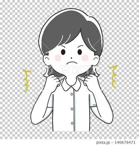 A simple line drawing illustration of a motivated and determined female nurse. A simple line drawing illustration of a motivated and determined female nurse. 140678471