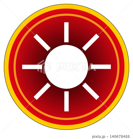 Weather label with graphic symbol Weather label with graphic symbol 140678488