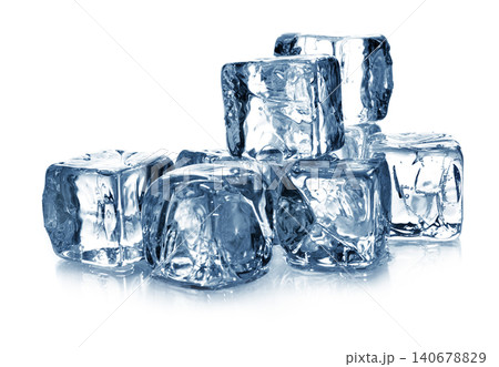 Ice cubes on white Ice cubes on white 140678829