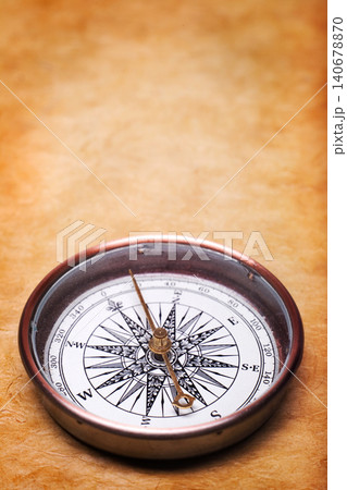 Compass on old paper 140678870
