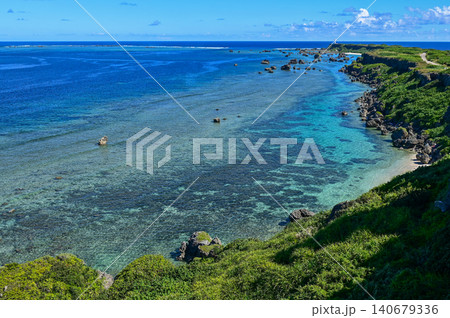 宮古島のとても美しい海の風景 140679336