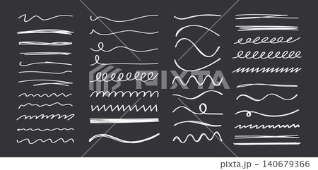 Scribble Lines Set 140679366
