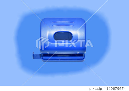 Blue office hole punch with plastic body Blue office hole punch with plastic body 140679674