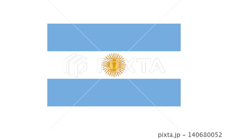 Argentine Flag With Sun of May Emblem National Symbol and Patriotic Design Argentine Flag With Sun of May Emblem National Symbol and Patriotic Design 140680052