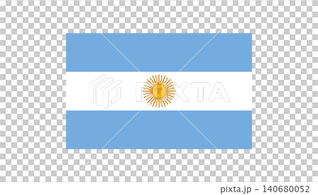 Argentine Flag With Sun of May Emblem National Symbol and Patriotic Design Argentine Flag With Sun of May Emblem National Symbol and Patriotic Design 140680052