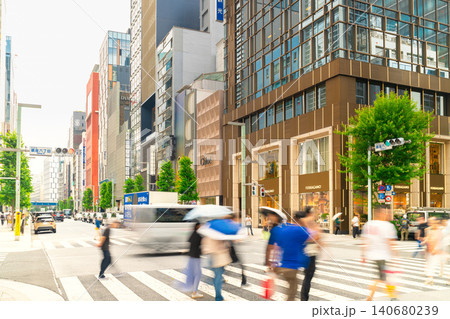 初夏の東京・銀座通り 初夏の東京・銀座通り 140680239