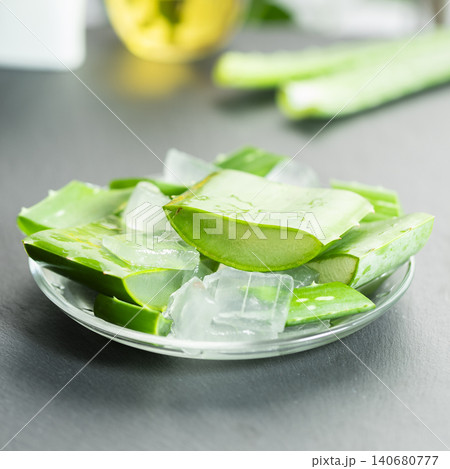 leaves of aloe vera plant, organic plant 140680777