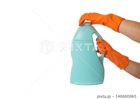 person opening or closing a white cap on a blue bottle with liquid product person opening or closing a white cap on a blue bottle with liquid product 140680965
