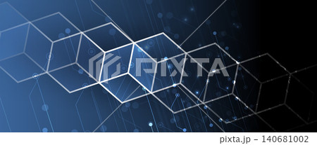 Abstract technology backdrop for business presentations and scientific research 140681002