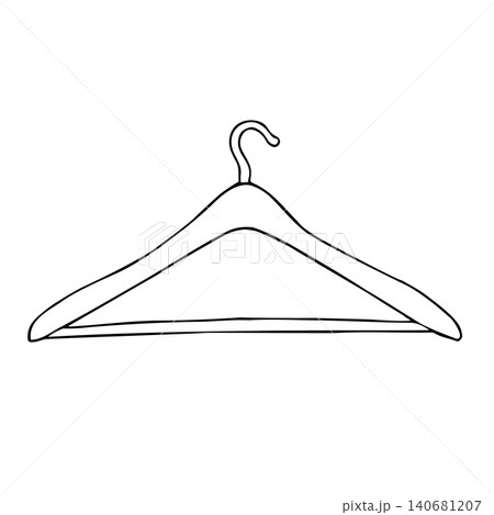 Vector hand drawn clothes hanger Vector hand drawn clothes hanger 140681207