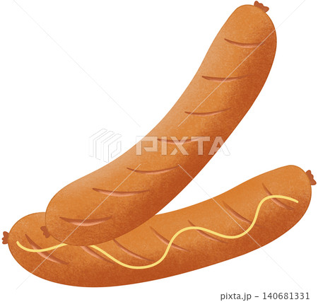 grilled sausage with sauce 140681331