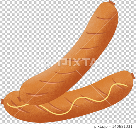 grilled sausage with sauce 140681331