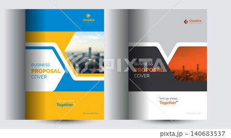 Corporate Business Proposal cover Design template Concepts adept for multipurpose Projects 140683537