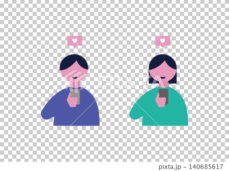 Vector illustration of people using dating apps Vector illustration of people using dating apps 140685617