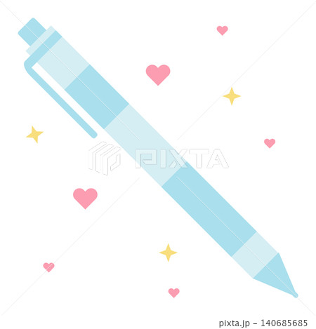 Cute pastel light blue mechanical pencil vector illustration isolated on white background Cute pastel light blue mechanical pencil vector illustration isolated on white background 140685685