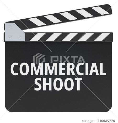 Commercial Shoot clapperboard for advertising video production. 3d rendering 140685770