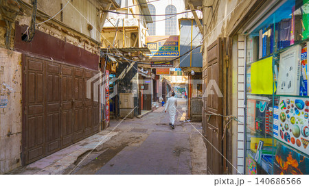 Jeddah, Saudi Arabia - Mar 08 2023, panoramic views of the streets of the old city of Jeddah, Saudi Arabia Jeddah, Saudi Arabia - Mar 08 2023, panoramic views of the streets of the old city of Jeddah, Saudi Arabia 140686566
