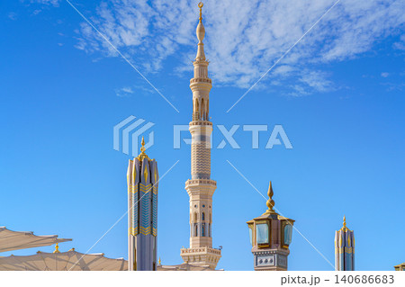 Al-Madinah al-Munawwarah, Saudi Arabia - Mar 09 2023, 4k, Main mosque of the Prophet Muhammad Al-Masjid an-Nabawi, Al-Madinah al-Munawwarah, Saudi Arabia Al-Madinah al-Munawwarah, Saudi Arabia - Mar 09 2023, 4k, Main mosque of the Prophet Muhammad Al-Masjid an-Nabawi, Al-Madinah al-Munawwarah, Saudi Arabia 140686683