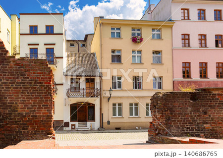 Historic Brick Defensive Wall and Medieval Fortifications in Poznan Poland 140686765