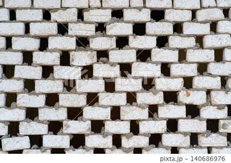 background of badly made brick wall, white brick background of badly made brick wall, white brick 140686976