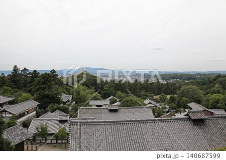 東大寺 二月堂からの奈良市の風景 東大寺 二月堂からの奈良市の風景 140687599