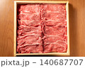 木箱に入った高級黒毛和牛 140687707