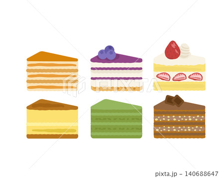 ケーキ　イラストセット 140688647