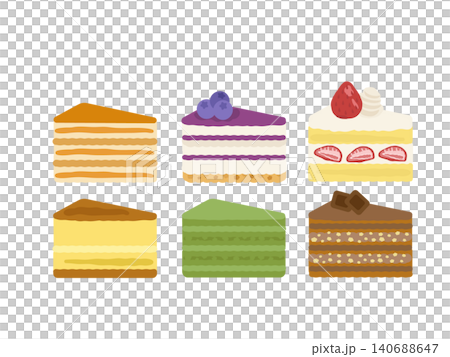 ケーキ　イラストセット 140688647