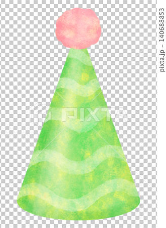 Illustration of a green hat to be used at a party. Illustration of a green hat to be used at a party. 140688853