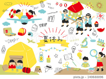 夏休みを楽しむ子供たち 140688896