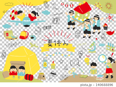 夏休みを楽しむ子供たち 140688896
