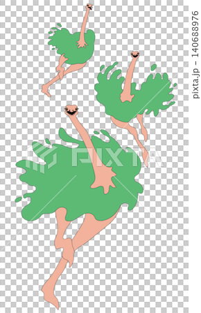 3羽のダチョウのイラスト 3羽のダチョウのイラスト 140688976