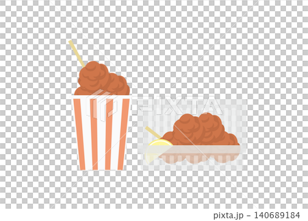 Fried chicken (cup and clear pack set with lemon) Fried chicken (cup and clear pack set with lemon) 140689184