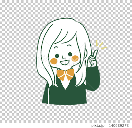 微笑的女學生 - 4 種顏色 微笑的女學生 - 4 種顏色 140689278