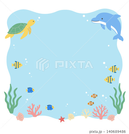 夏のバナーイラスト 海のイラスト バナー 夏の背景イラスト 夏の生き物イラスト イルカとウミガメの背 夏のバナーイラスト 海のイラスト バナー 夏の背景イラスト 夏の生き物イラスト イルカとウミガメの背 140689486