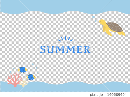 夏のバナーイラスト 海のイラスト バナー 夏の背景イラスト 夏の生き物イラスト イルカとウミガメの背 夏のバナーイラスト 海のイラスト バナー 夏の背景イラスト 夏の生き物イラスト イルカとウミガメの背 140689494