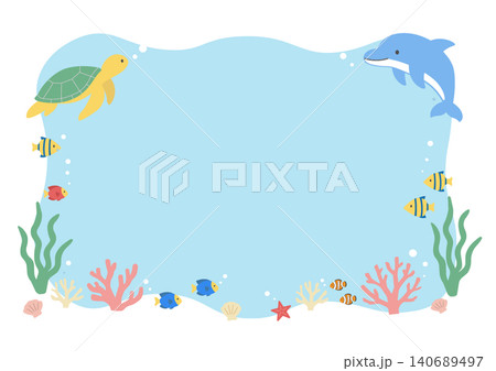 夏のバナーイラスト 海のイラスト バナー 夏の背景イラスト 夏の生き物イラスト イルカとウミガメの背 夏のバナーイラスト 海のイラスト バナー 夏の背景イラスト 夏の生き物イラスト イルカとウミガメの背 140689497