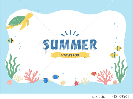 夏のバナーイラスト 海のイラスト バナー 夏の背景イラスト 夏の生き物イラスト イルカとウミガメの背 夏のバナーイラスト 海のイラスト バナー 夏の背景イラスト 夏の生き物イラスト イルカとウミガメの背 140689501