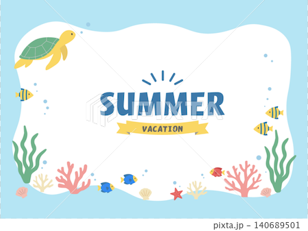 夏のバナーイラスト 海のイラスト バナー 夏の背景イラスト 夏の生き物イラスト イルカとウミガメの背 夏のバナーイラスト 海のイラスト バナー 夏の背景イラスト 夏の生き物イラスト イルカとウミガメの背 140689501