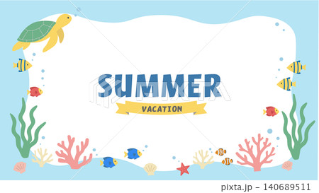 夏のバナーイラスト 海のイラスト バナー 夏の背景イラスト 夏の生き物イラスト イルカとウミガメの背 夏のバナーイラスト 海のイラスト バナー 夏の背景イラスト 夏の生き物イラスト イルカとウミガメの背 140689511
