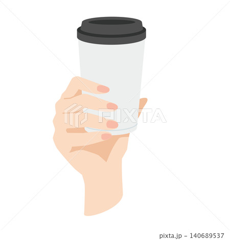 カフェタンブラー<白>を持つ右手 カフェタンブラー<白>を持つ右手 140689537