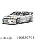 Black And White Car Vector Illustration For Conceptual Design. 140689703