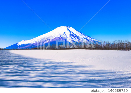 厳冬期の道東地方のうつくしい雪景色 140689720