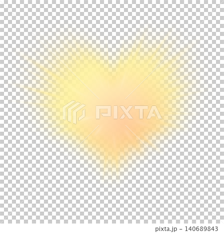 A golden, radially shining heart-shaped burst of light on a transparent background. A golden, radially shining heart-shaped burst of light on a transparent background. 140689843