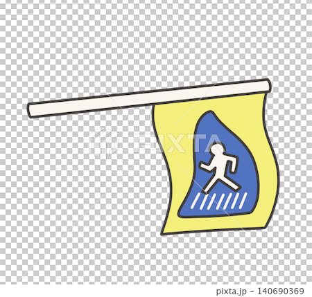 Yellow Flag for Road Safety Yellow Flag for Road Safety 140690369