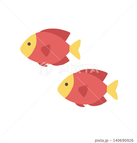 かわいい熱帯魚のイラスト トロピカルフィッシュ 夏素材 海の生き物、魚 かわいい熱帯魚のイラスト トロピカルフィッシュ 夏素材 海の生き物、魚 140690926