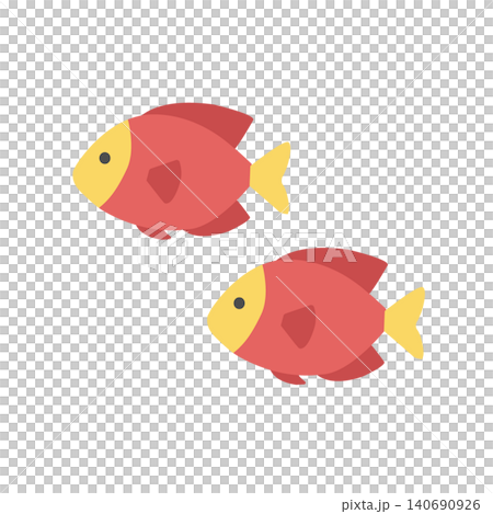 かわいい熱帯魚のイラスト トロピカルフィッシュ 夏素材 海の生き物、魚 かわいい熱帯魚のイラスト トロピカルフィッシュ 夏素材 海の生き物、魚 140690926